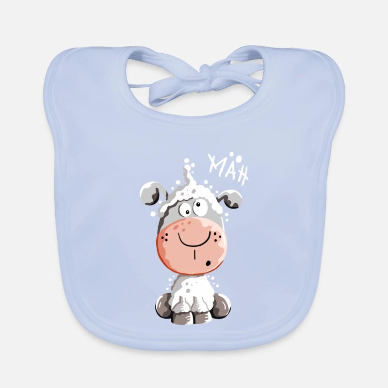 Drolliges Schaf - Schafe - Lamm - Fun Baby Bio-Lätzchen