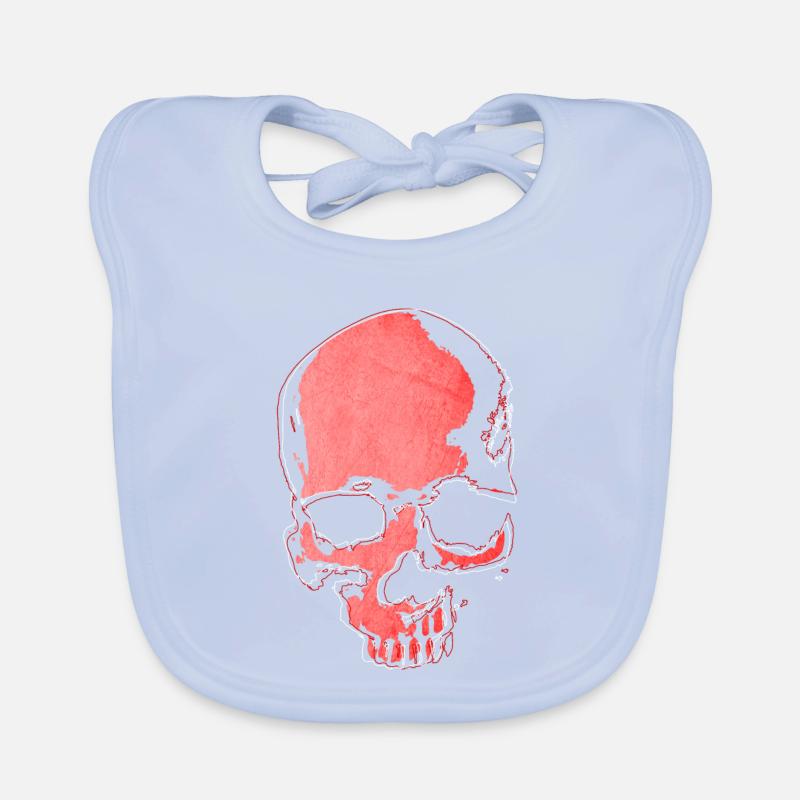 Roter Schädel Baby Bio-Lätzchen
