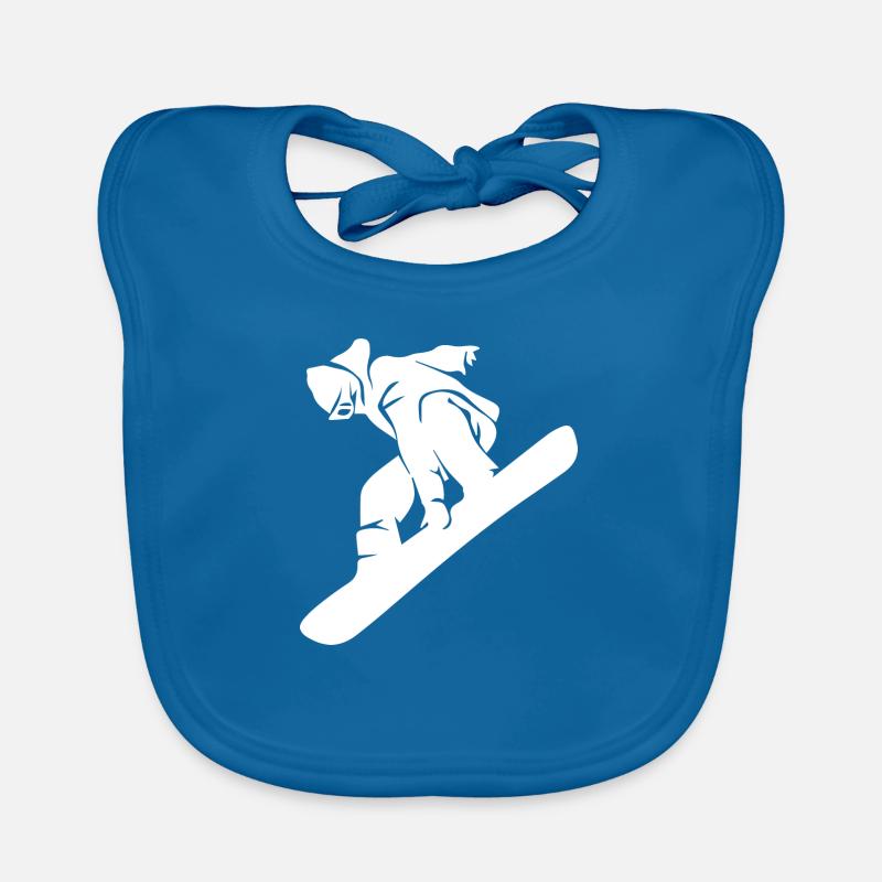 Snowboard Snowboarder Bavoir bio Bébé