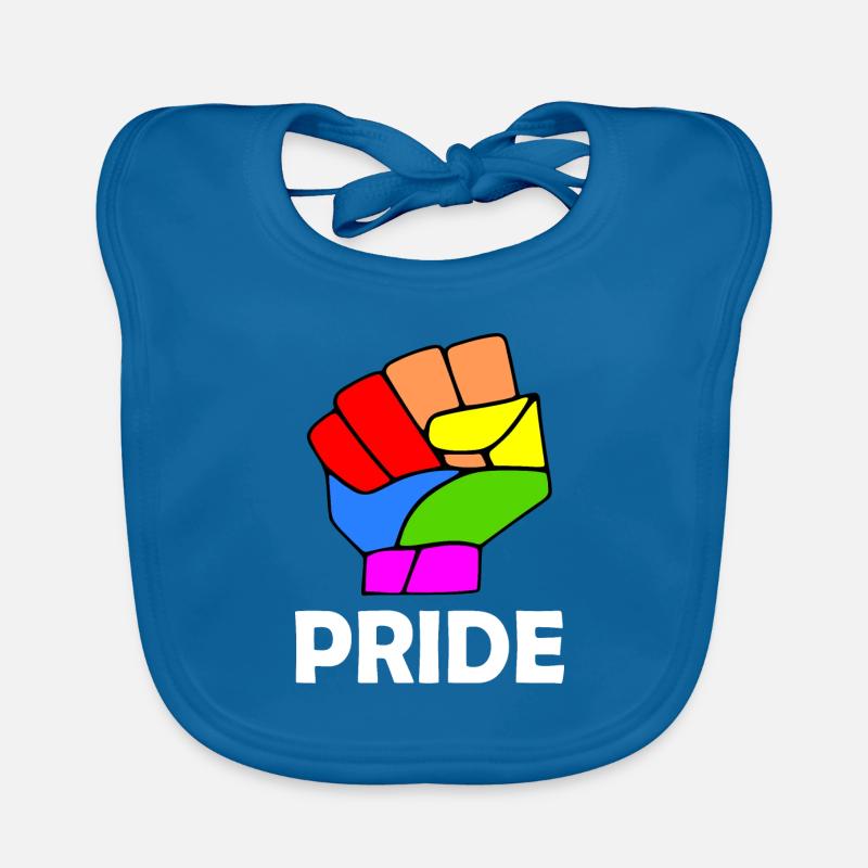 Pride - Baby Bio-Lätzchen - Pfauenblau