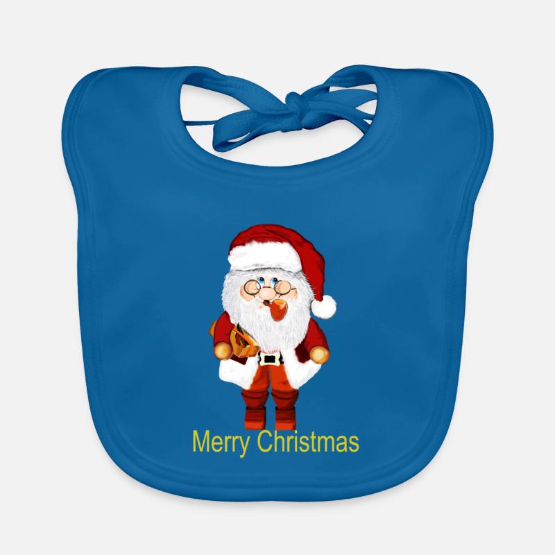 Weihnachtsmann mit Geschenkpaket Baby Bio-Lätzchen