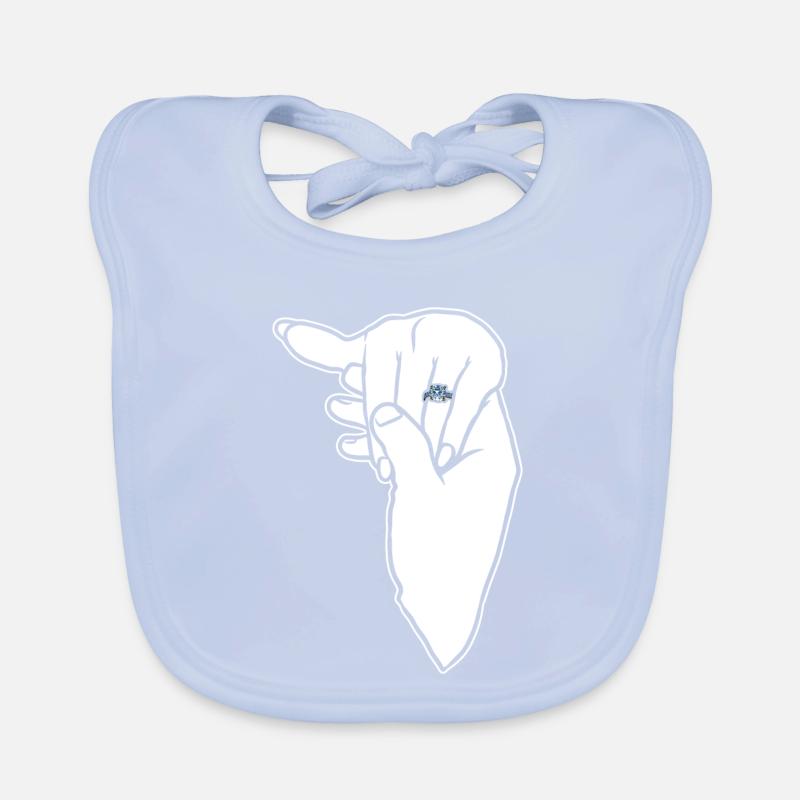 Verlobungs-Ehering-Hand Baby Bio-Lätzchen