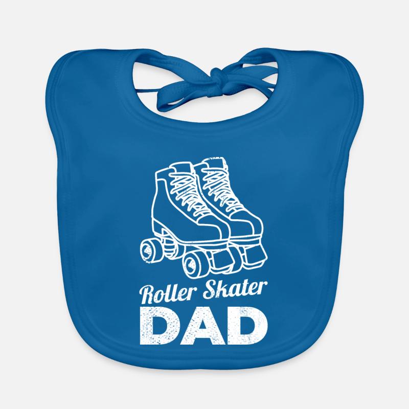 Roller Skater Vater - Baby Bio-Lätzchen - Pfauenblau