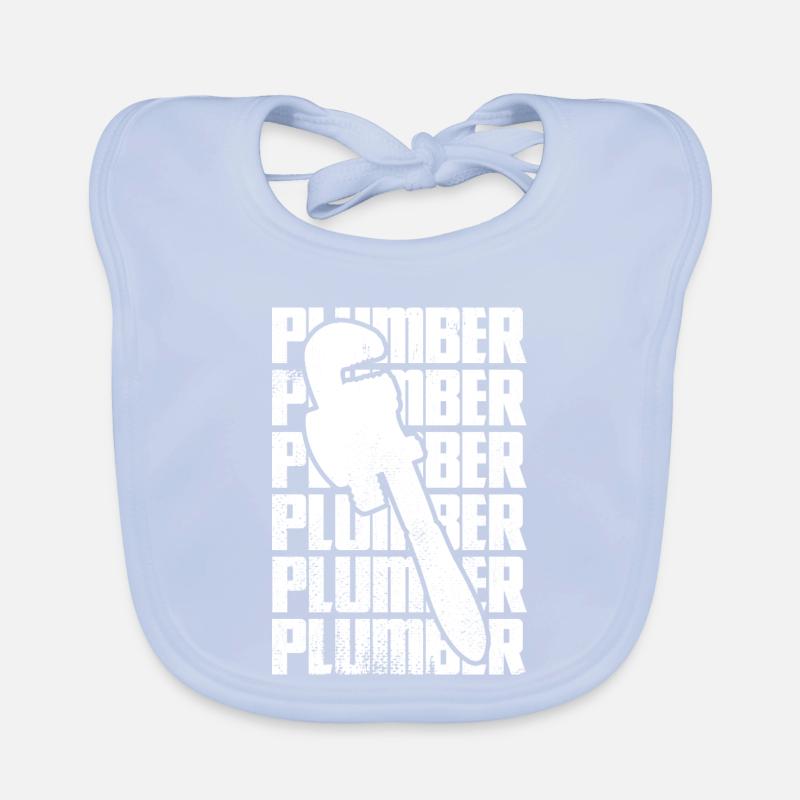 Funny plumber Organic Baby Bibs