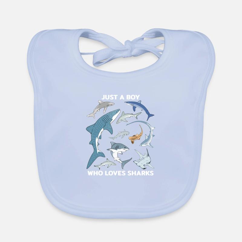 Just a boy who loves Sharks Baby Bio-Lätzchen