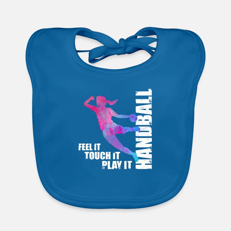 Frauen und Mädchen Handball Geschenkidee Baby Bio-Lätzchen