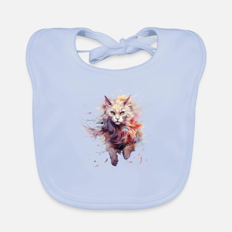 Furchtlose Katze Baby Bio-Lätzchen