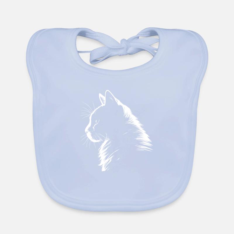 Chat, Motif De Chat Bavoir bio Bébé