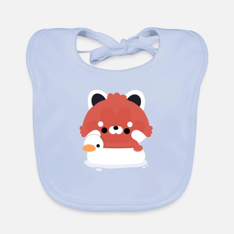 Roter Panda Schwimmen Baby Bio-Lätzchen