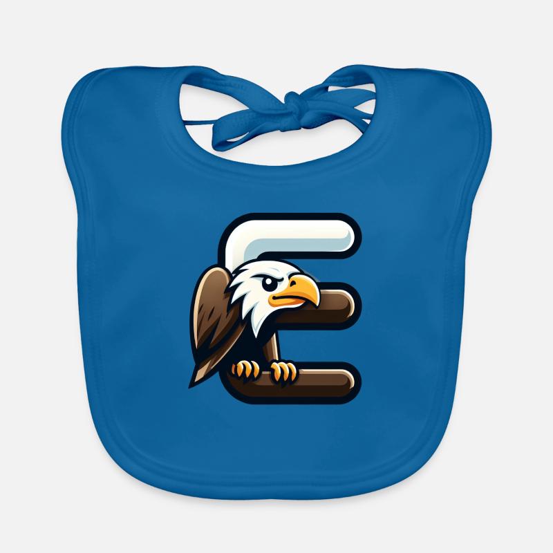 Majestic eagle with letter E Organic Baby Bibs