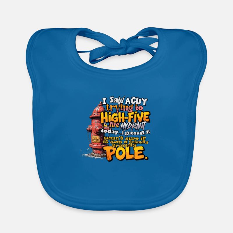 High Five on a Fire Hydrant Organic Baby Bibs