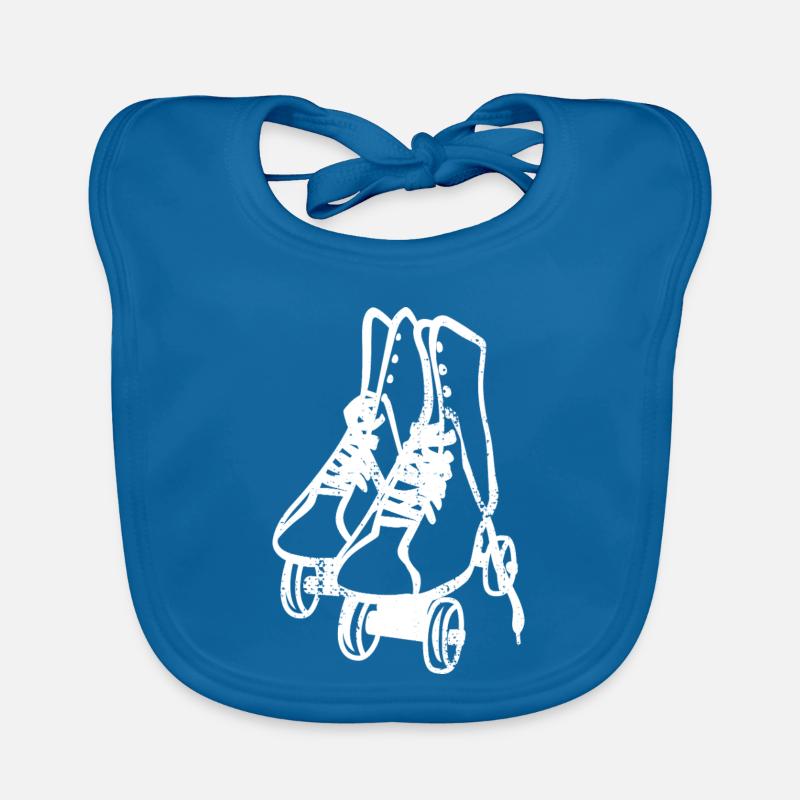 Retro Roller Skates Organic Baby Bibs