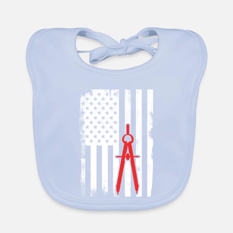 Architecture USA Drapeau Bavoir bio Bébé