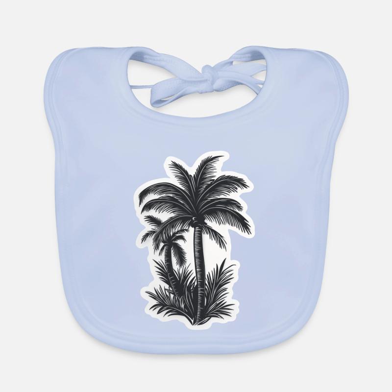 Palm tree Organic Baby Bibs