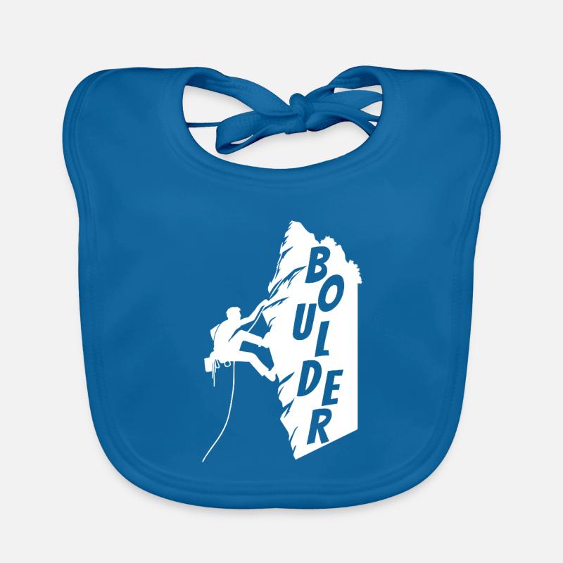 Kletterer Boulderer - Baby Bio-Lätzchen - Pfauenblau