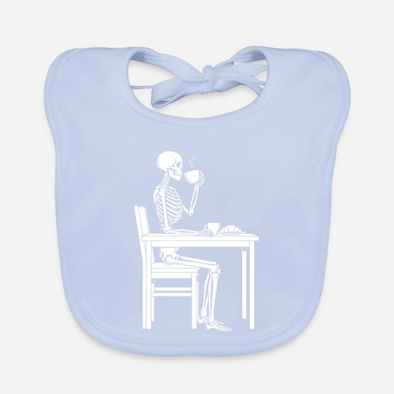 Skelett-Kaffeepause Baby Bio-Lätzchen