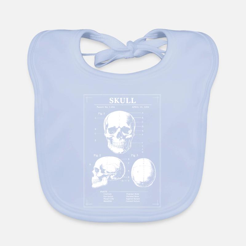 Plan du crâne à rayons X Bavoir bio Bébé