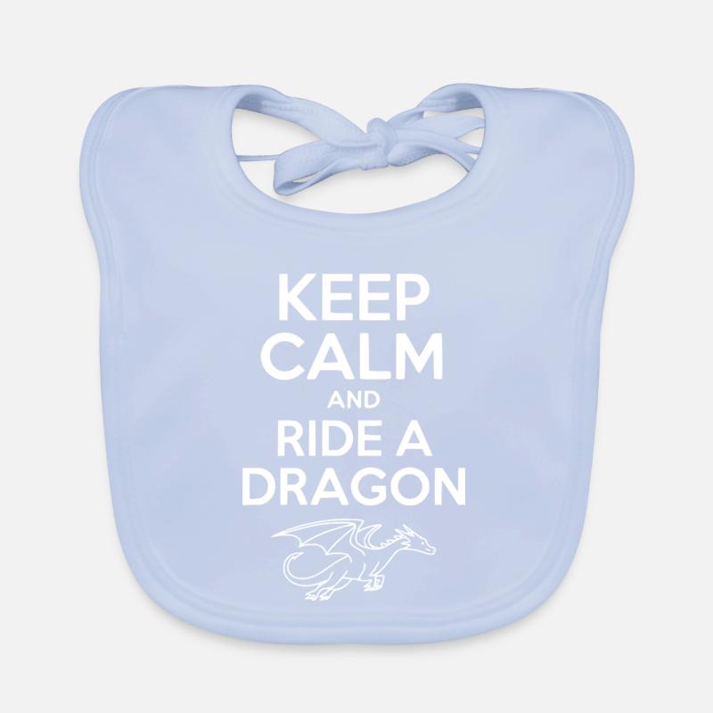 Reste calme et monte un dragon Bavoir bio Bébé