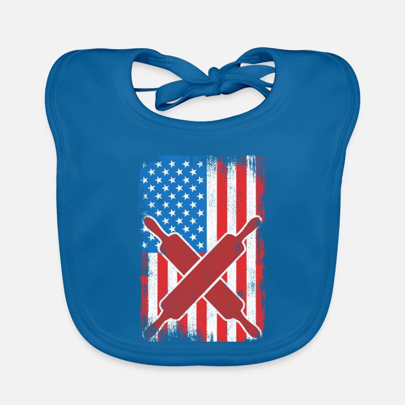 Drapeau Baking USA Bavoir bio Bébé