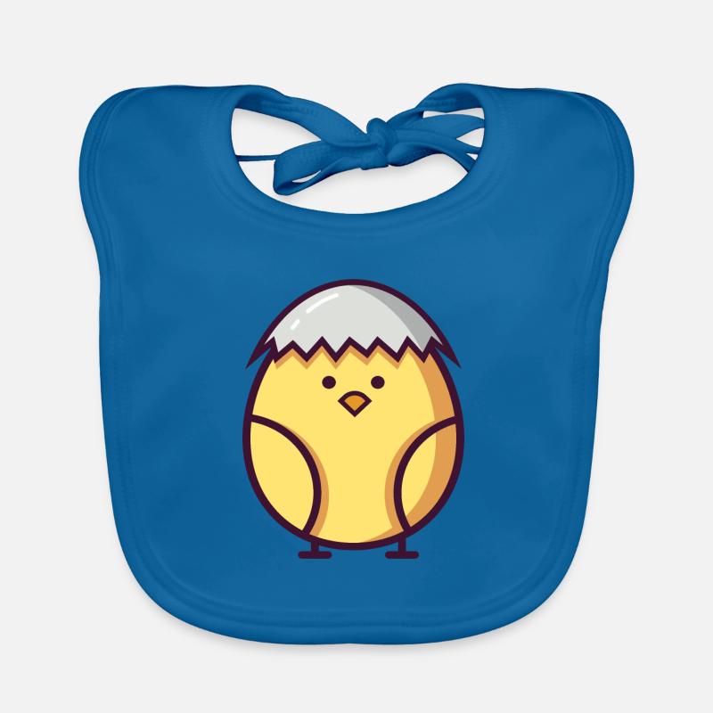 cute easter chick hatched recently Organic Baby Bibs