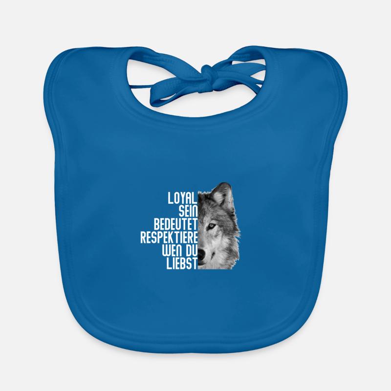 Loyal Loyalty Wolf Gift Organic Baby Bibs