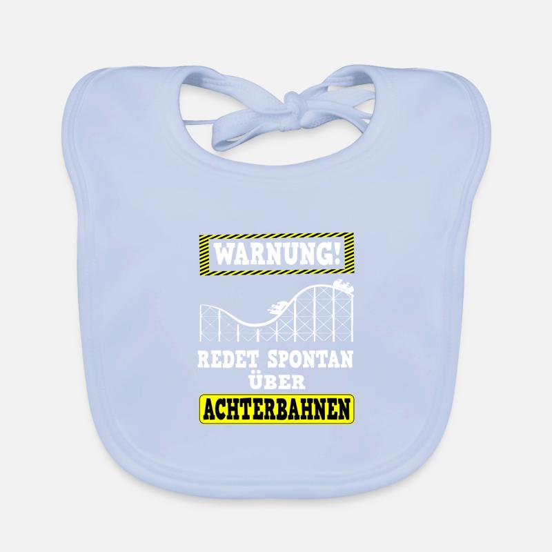 Speaks spontaneously about roller coasters roller coaster fun fair Organic Baby Bibs