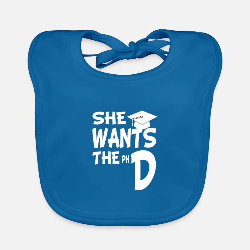PhD PhD Doctorate Gift Organic Baby Bibs
