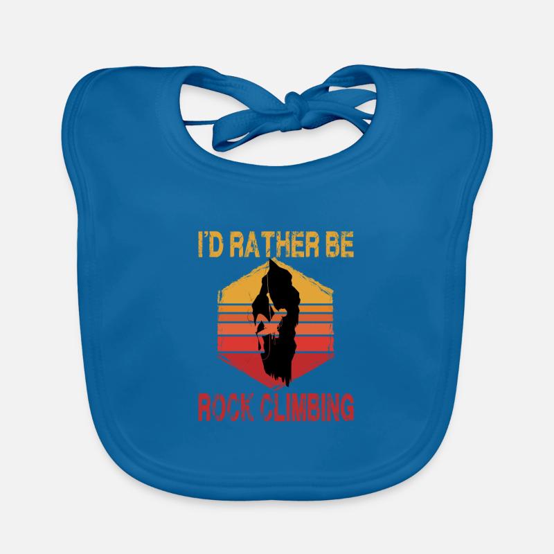 I'D Rather Be Rock Climbing Baby Bio-Lätzchen