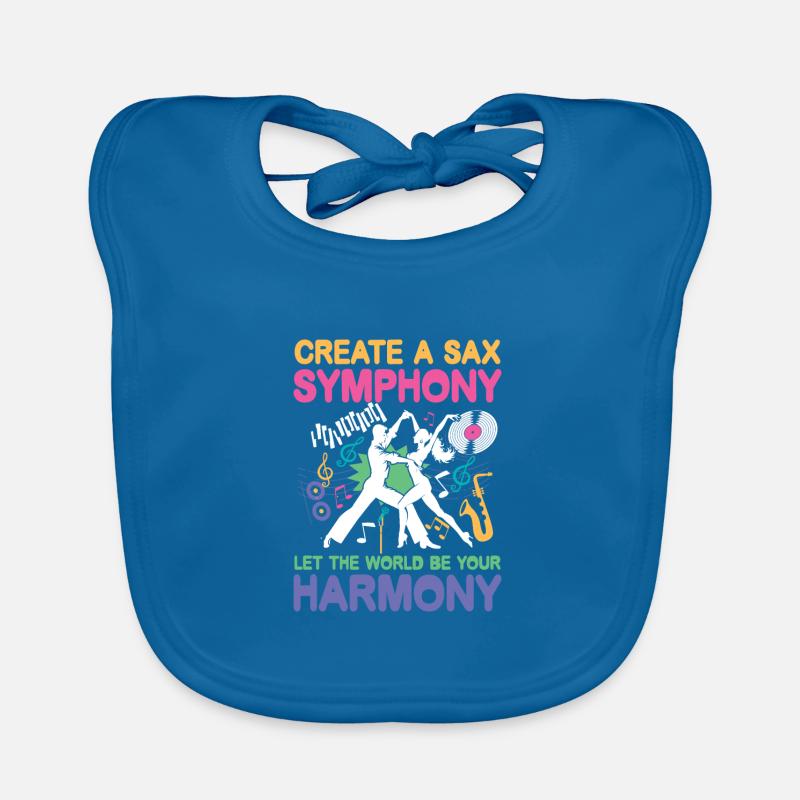 Create A Sax Symphony World Be Your Harmony Baby Bio-Lätzchen