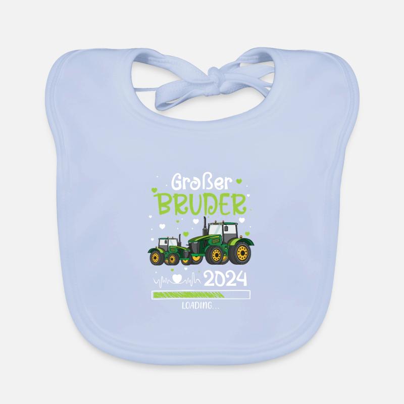 Ich Werde Großer Bruder 2024 Traktor Baby Bio-Lätzchen