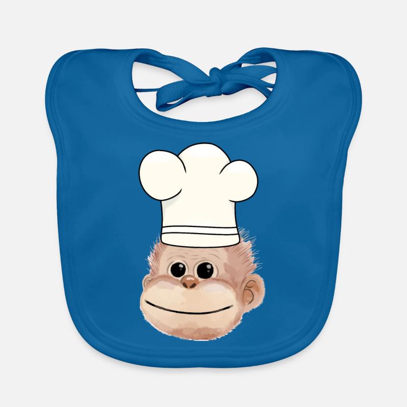Monkey Chef Restaurant Chef Hobby Chef Organic Baby Bibs
