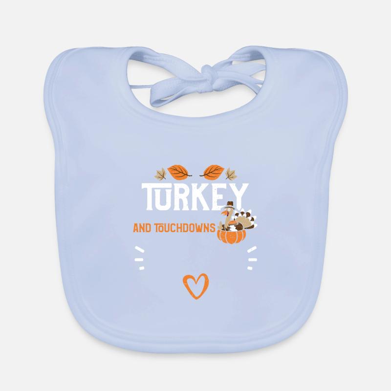 Turkey And Touchdowns Baby Bio-Lätzchen