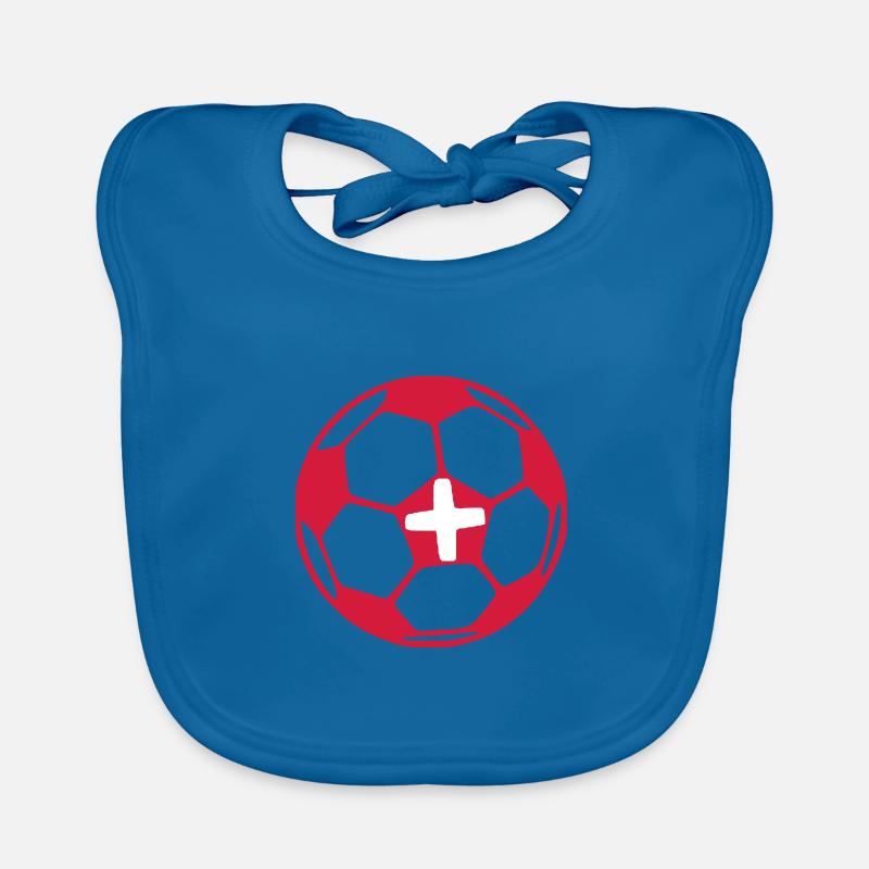 (Simplement) BALL (avec StGeorgeCross) - Bavoir bio Bébé - bleu paon