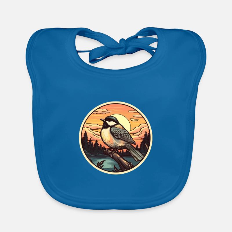 Chickadee bird Organic Baby Bibs