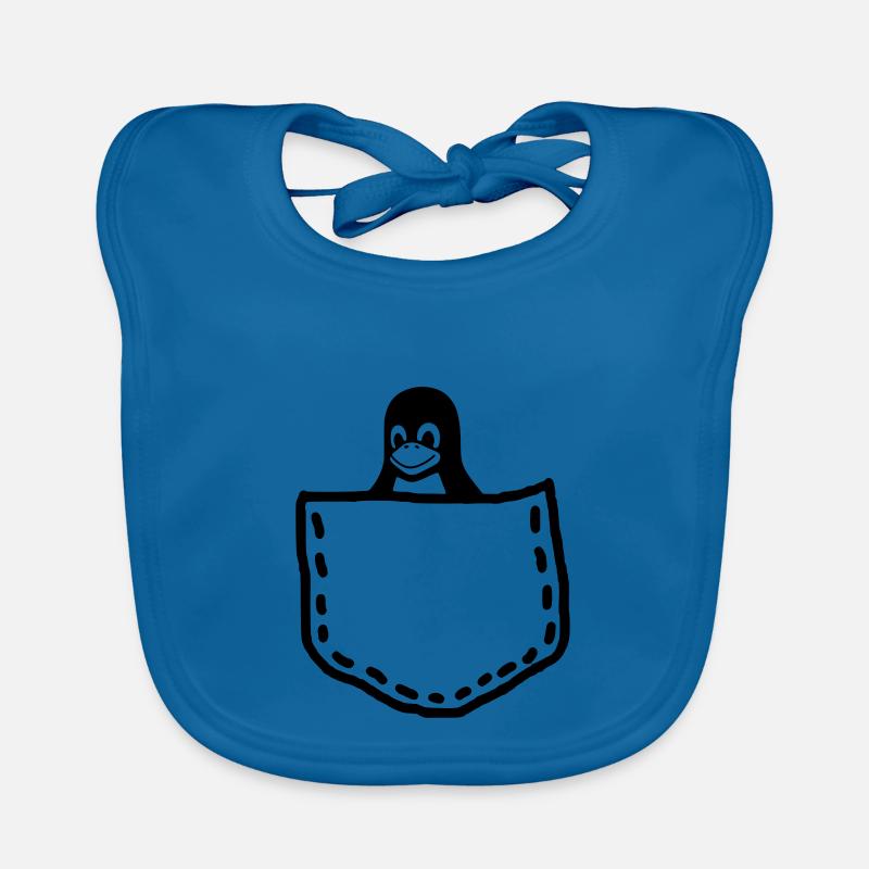 LINUX TUX PENGUIN MASCOT Organic Baby Bibs