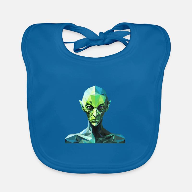 Alien de style polygone Bavoir bio Bébé