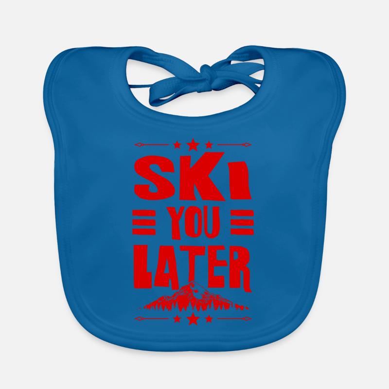 Ski Skiing Organic Baby Bibs