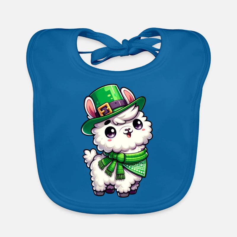 Dessin animé de lama de la Saint-Patrick Bavoir bio Bébé