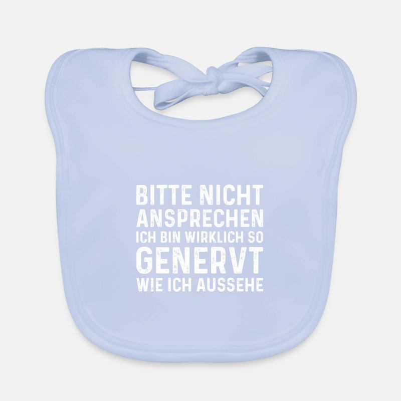 Please don't speak I'm really so annoyed Organic Baby Bibs