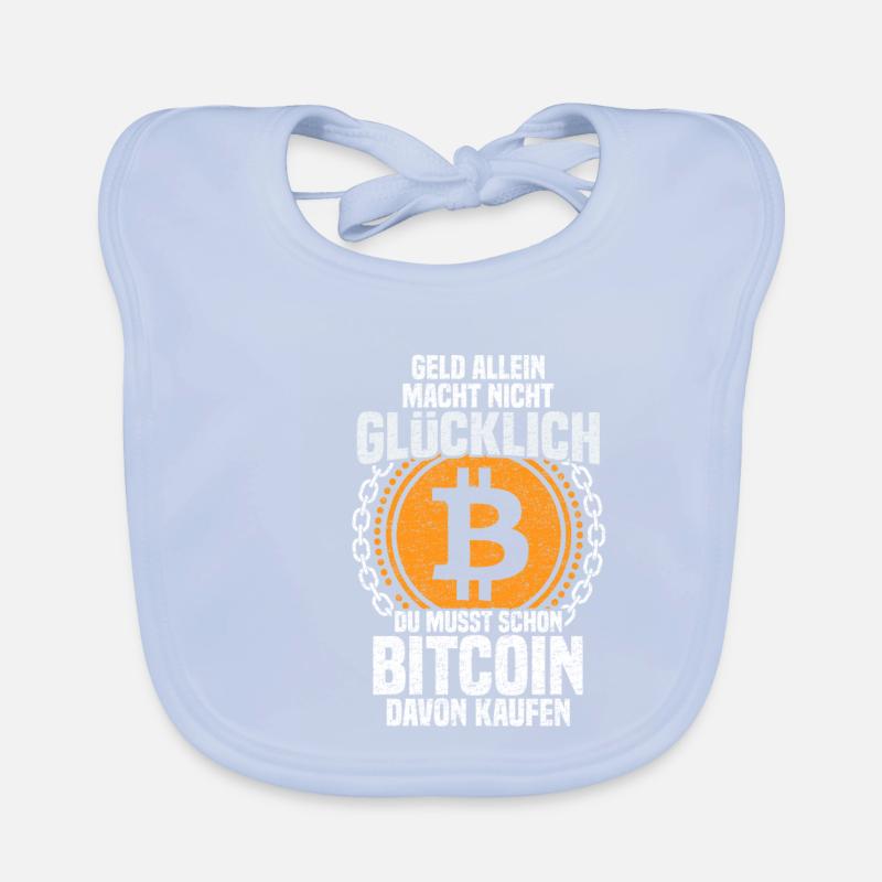 Money alone does not make you happy - Bitcoin Organic Baby Bibs