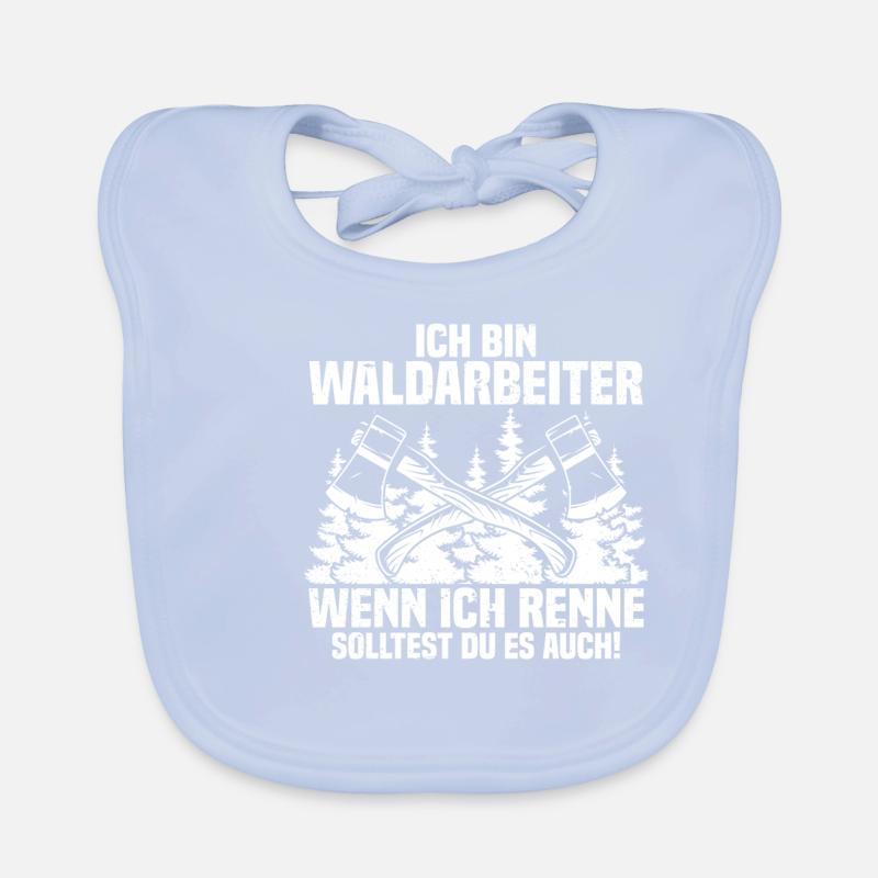 Ich bin Waldarbeiter Holz machen Baby Bio-Lätzchen