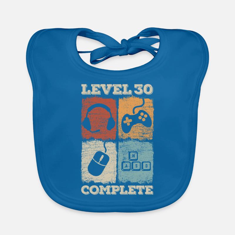 30. Geburtstag Level Complete Gaming Baby Bio-Lätzchen