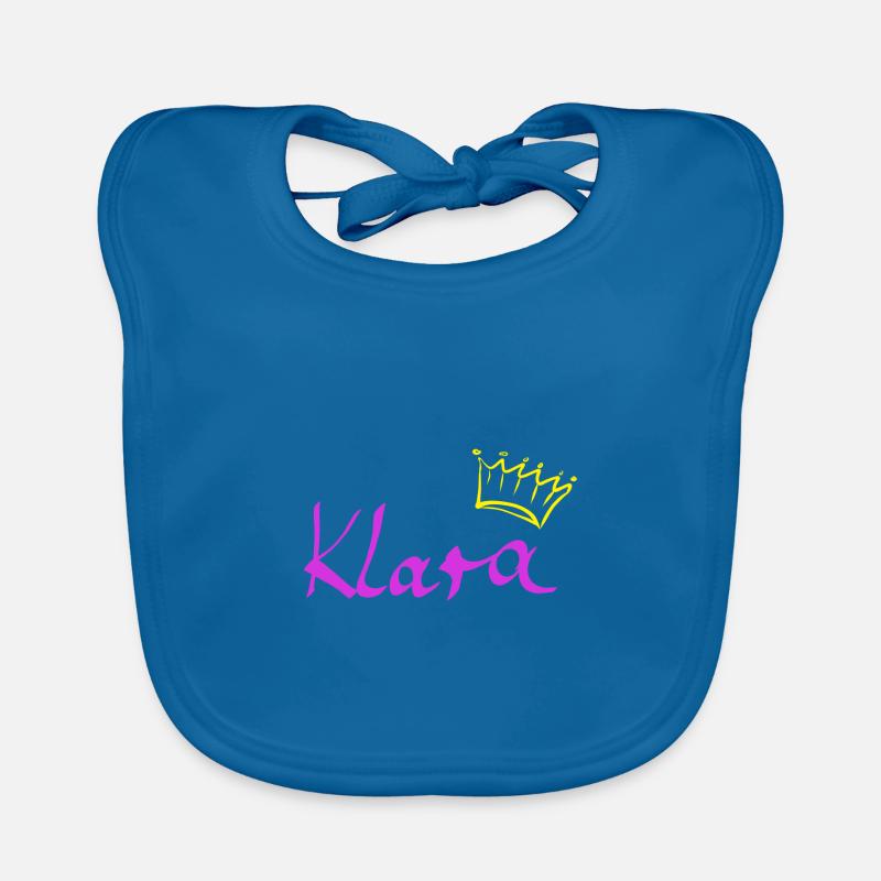 Klara avec une couronne comme idée cadeau Bavoir bio Bébé