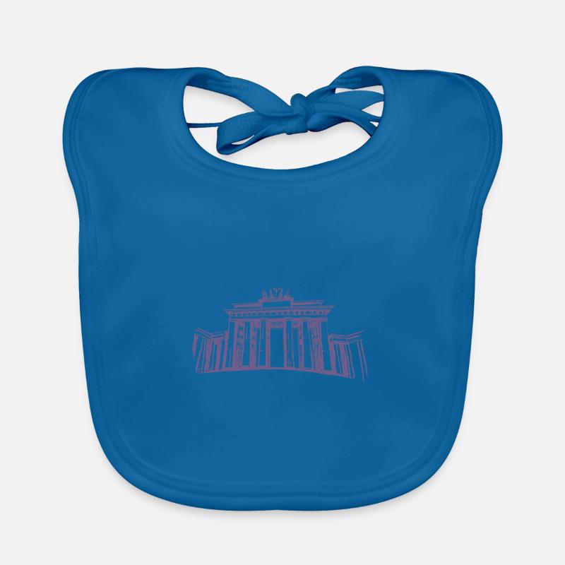 Berlin Brandenburg Gate Organic Baby Bibs