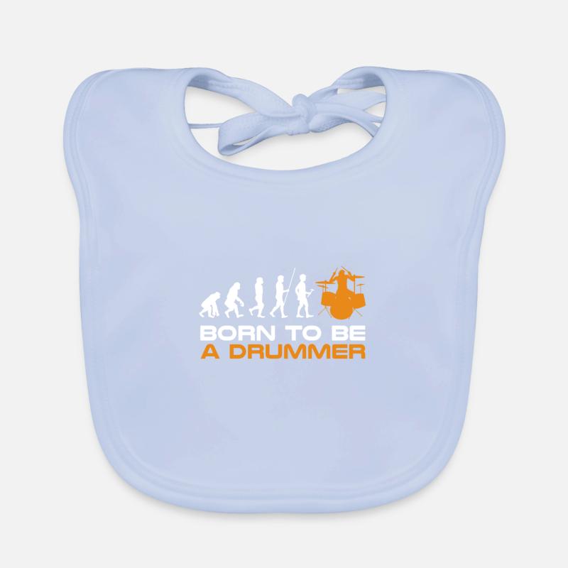 Drum Shirt Drummer Gift · Evolution Organic Baby Bibs