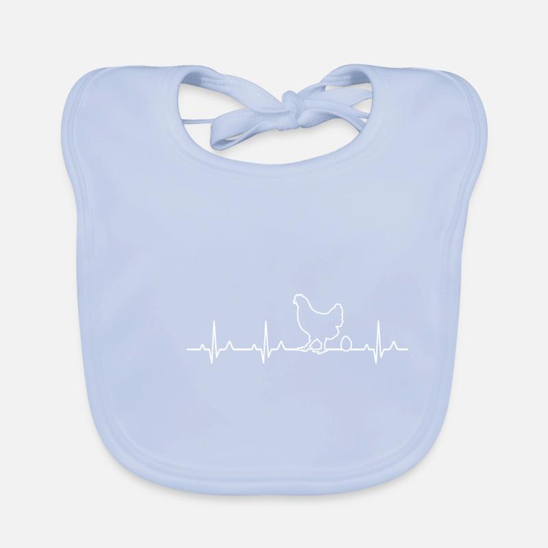 Hühner Herzschlag Baby Bio-Lätzchen