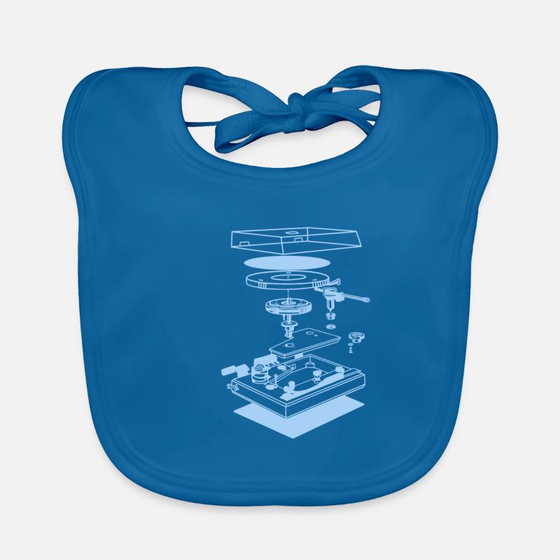 DJ Silhouette Mischpult Djane Disco Rave Geschenk Baby Bio-Lätzchen