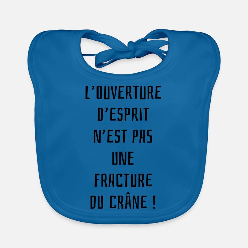 Open your Mind ! - Organic Baby Bibs - peacock-blue
