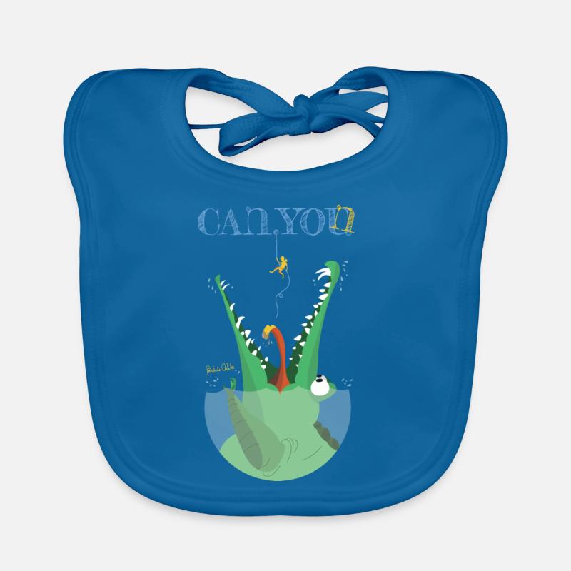 CrocoCanyon - Baby Bio-Lätzchen - Pfauenblau