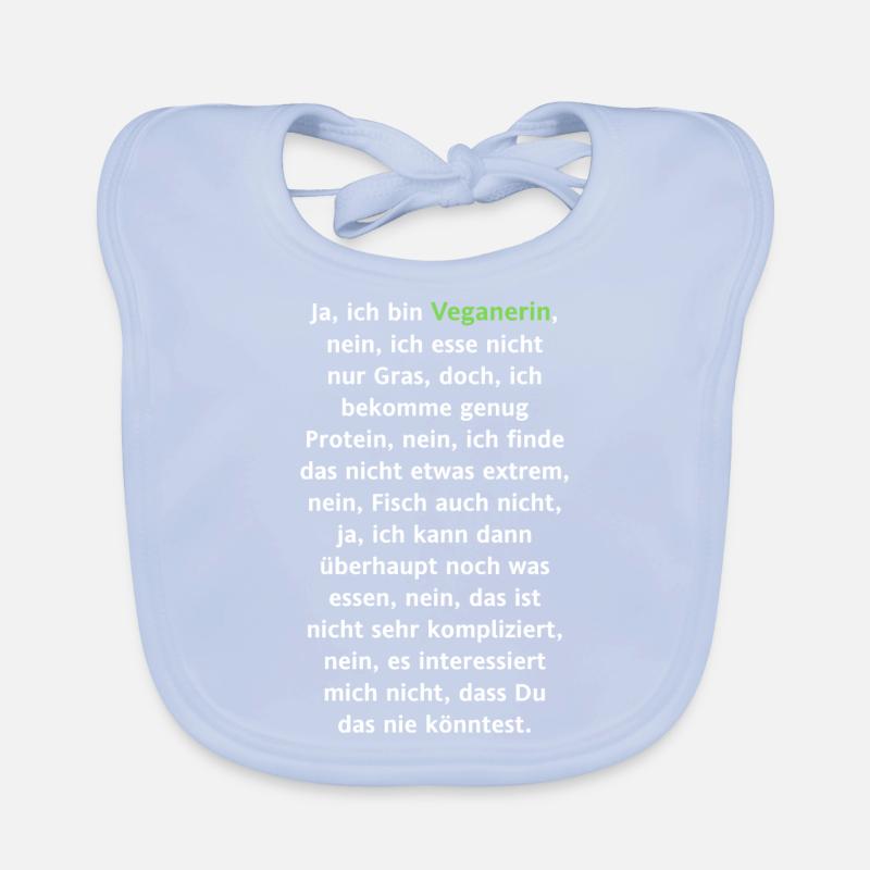 Ja, ich bin Veganerin [black] Baby Bio-Lätzchen
